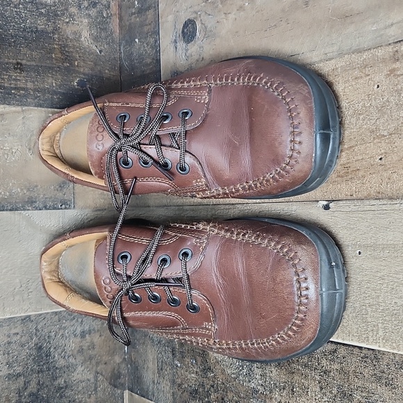 Ecco Men's Seawalker Casual Brown Leather Oxford Shoes Size 40 / Mens 6/6.5 - Picture 2 of 10